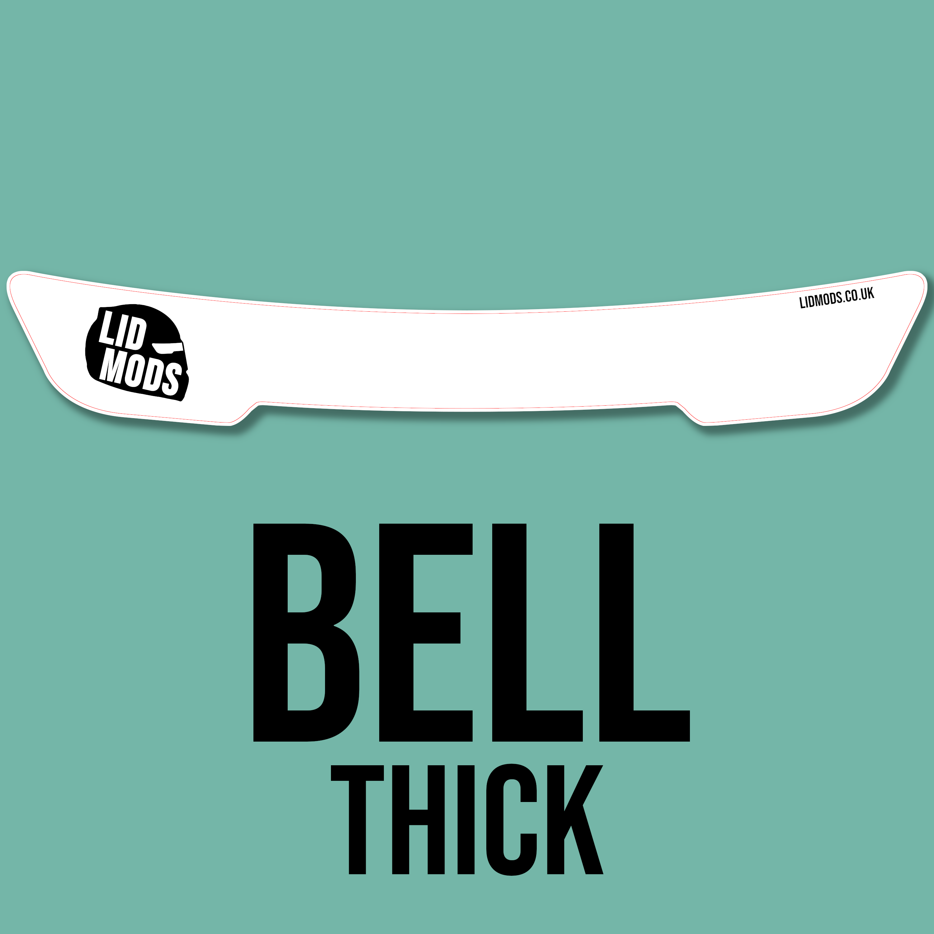 CUSTOM THICK BELL VISOR STRIP X3 | UPLOAD YOUR OWN DESIGN – LidMods