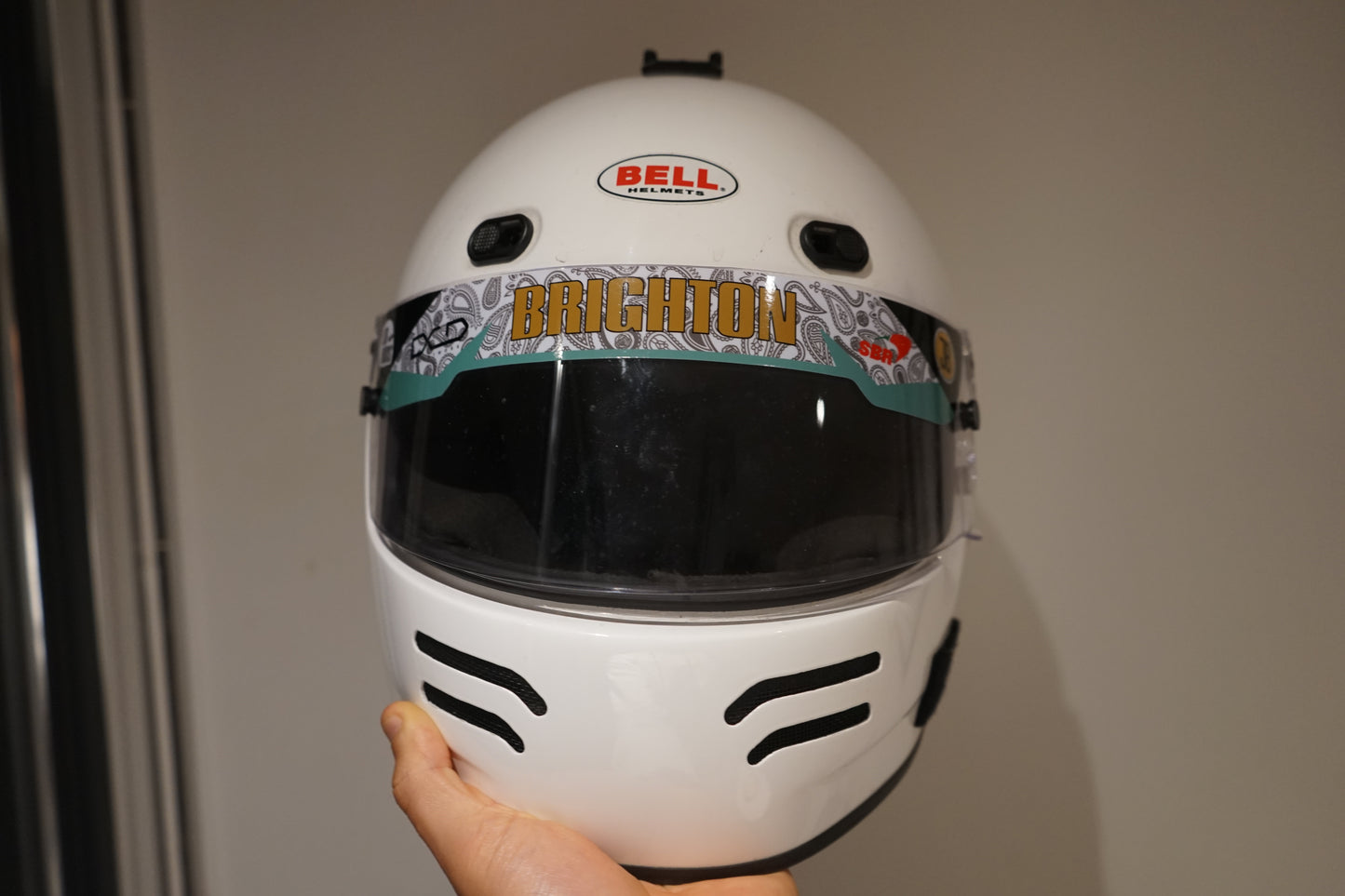 CUSTOM THICK BELL VISOR STRIP X3 | UPLOAD YOUR OWN DESIGN