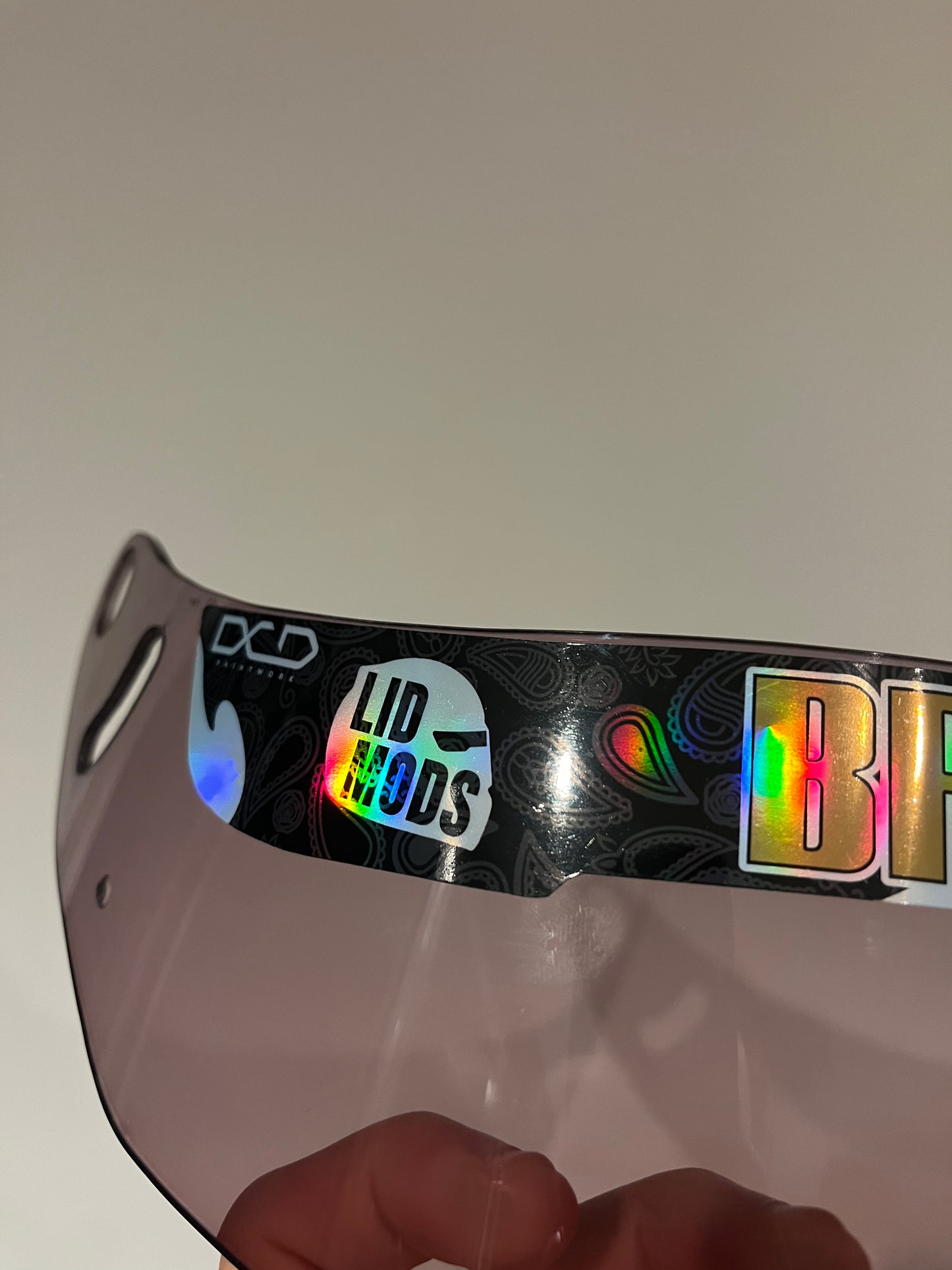 CUSTOM THICK ARAI VISOR STRIP X3 | UPLOAD YOUR OWN DESIGN