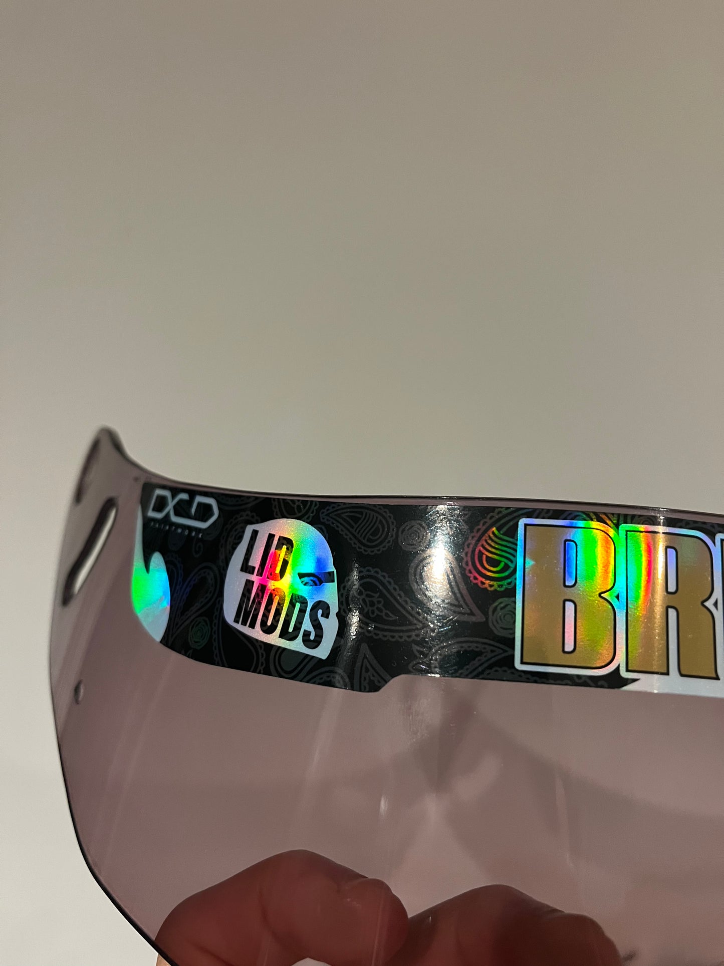 CUSTOM THICK ARAI VISOR STRIP X3 | UPLOAD YOUR OWN DESIGN