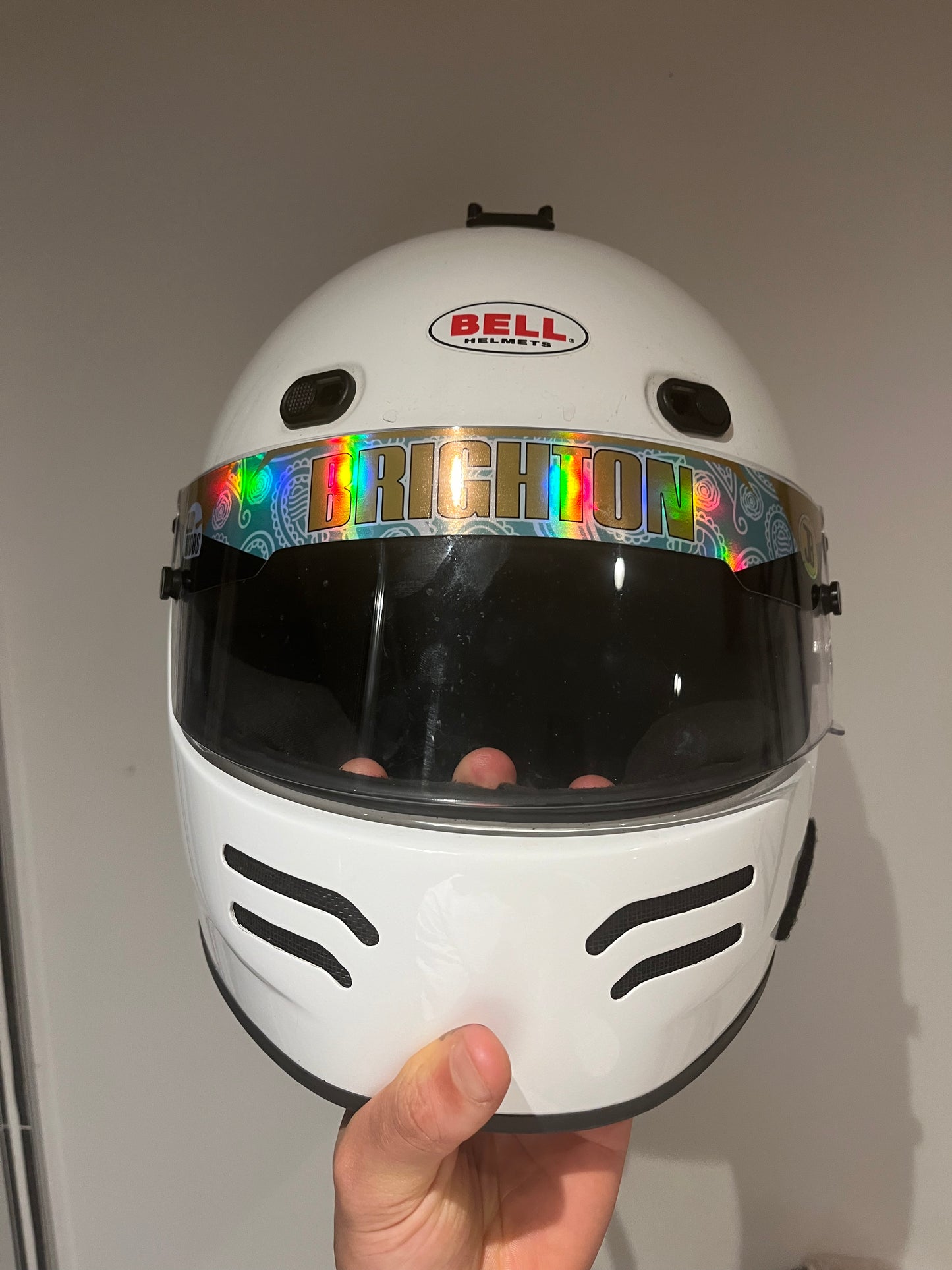 CUSTOM THICK BELL VISOR STRIP X3 | UPLOAD YOUR OWN DESIGN