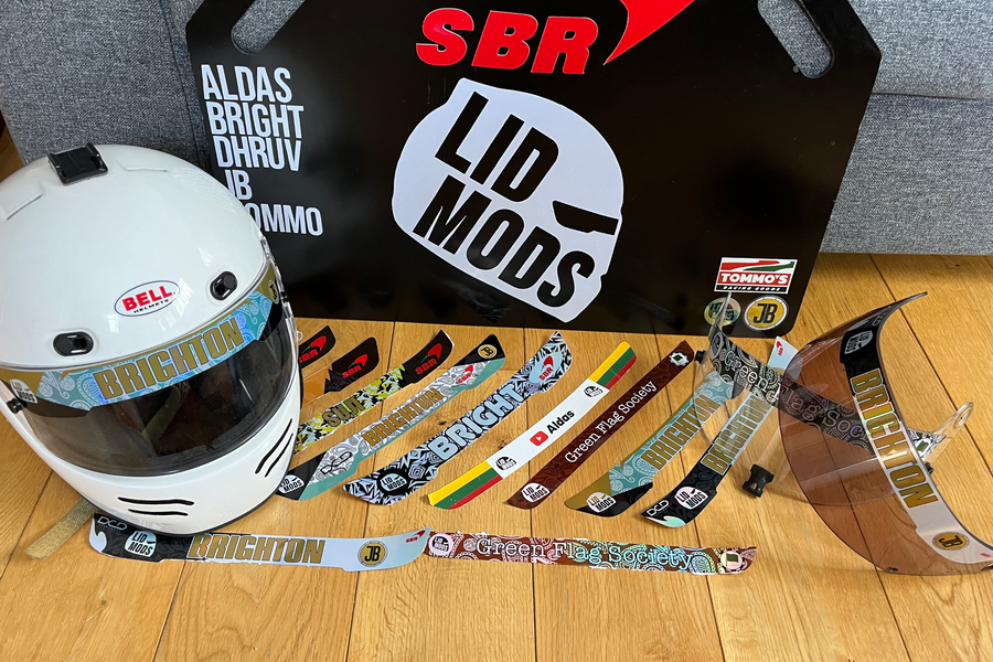 Helmet Racing Sticker Pack Custom Visor Stickers for Racing / Karting Helmets | LidMods